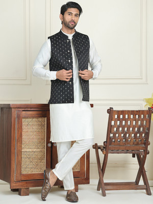 ANOUK Men Kurta Pyjama Ethnic Jacket Set