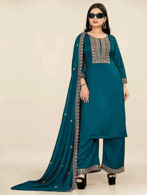 Harshiv Creation Women Kurti Palazzo Dupatta Set