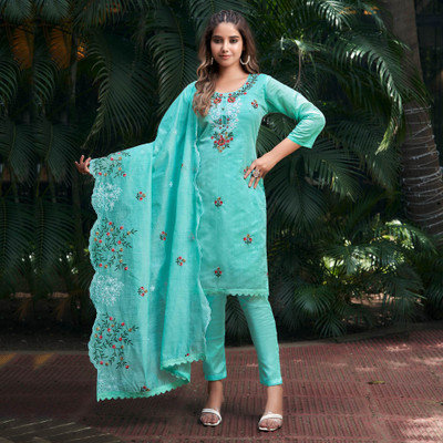Peachmode Women Kurta Pant Dupatta Set