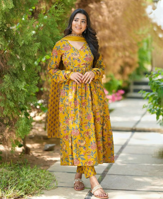 TEO DORI Women Kurti Pant Attached Dupatta Set