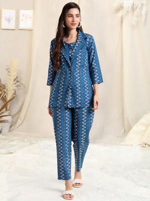 MIRCHI FASHION Women Crop Top Pant Ethnic Jacket Set