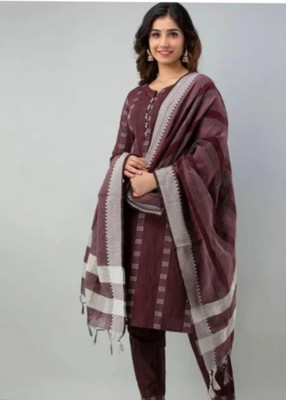 ZR Clothes Solid Kurta, Trouser/Pant & Dupatta Set
