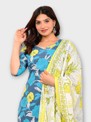 MEXICO FAB Women Kurta Churidar Dupatta Set