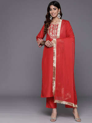 Varanga Women Kurta Palazzo Dupatta Set