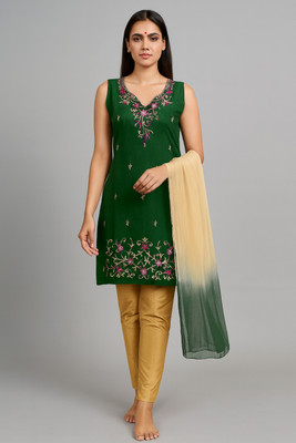 OSWAL ARTS Women Kurti Churidar Dupatta Set