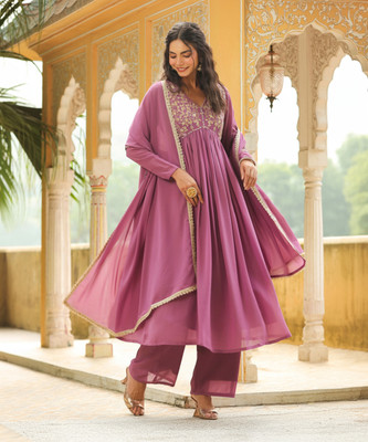 Janasya Women Kurta Palazzo Dupatta Set