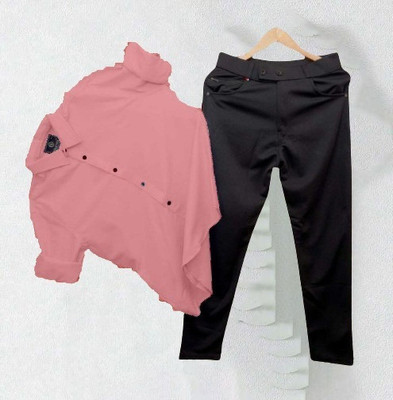 Black Deer Men Shirt Pant Set