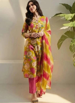 FABUNNA COTTON Women Kurta Pant Dupatta Set