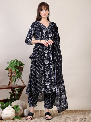 Tasrika Printed Kurta, Trouser/Pant & Dupatta Set