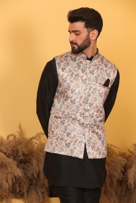 ARMAAN ETHNIC Sleeveless Printed Men Jacket