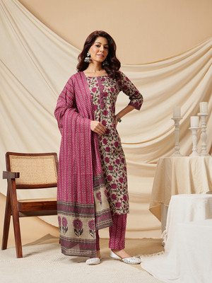 Ginni Arora Label Women Kurti Pant Dupatta Set