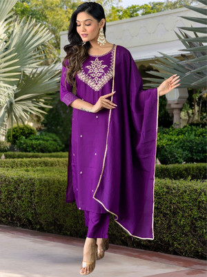 NAVLIK Women Kurti Pant Dupatta Set