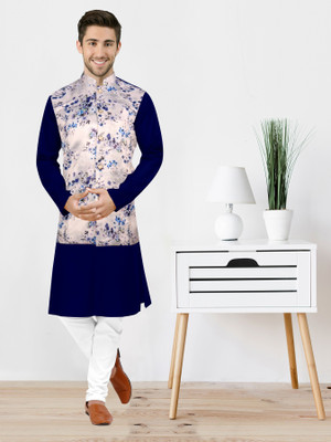 FABWAX Men Kurta Ethnic Jacket Set