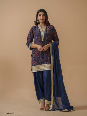 Sangria Women Kurta Pant Attached Dupatta Set