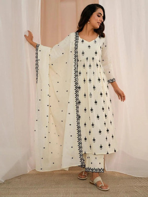 Janardan Women Kurti Pant Dupatta Set