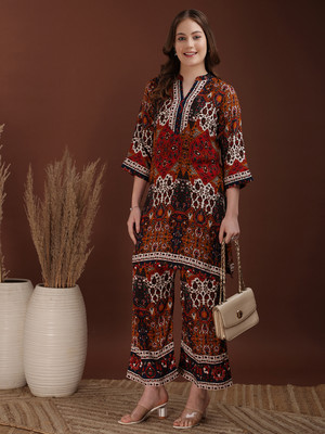 berrylicious Women Ethnic Top Palazzo Set