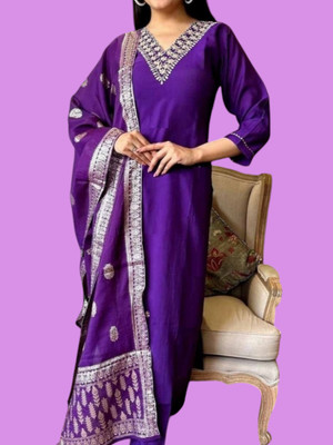 Rifashionl Women Kurta Pant Dupatta Set