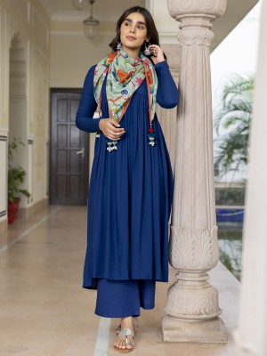 Janasya Women Kurta Palazzo Dupatta Set