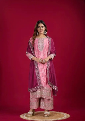 AMALAK Women Kurta Pant Dupatta Set