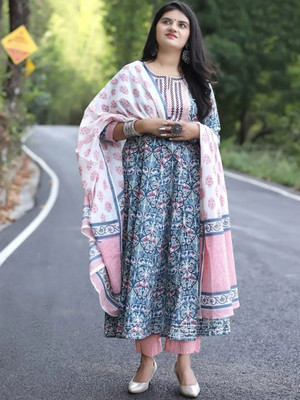 PILUDI Women Kurta Pant Dupatta Set