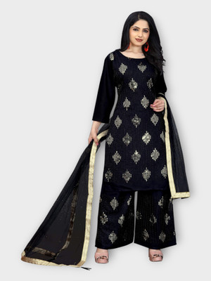 Parevadi Fashion Women Kurta Palazzo Dupatta Set