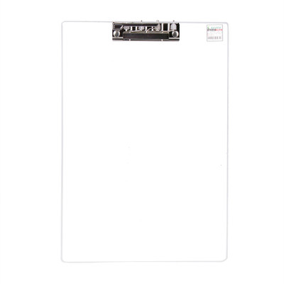 RASPER Clear Transparent Acrylic Clip Board Unbreakable Exam Pad for School & Office(Set of 1, White)