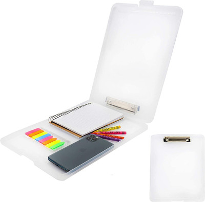 Jaravik Clipboard Writing Pad with storage for Personal & Professional Uses(Set of 1, White)