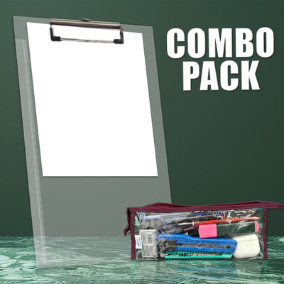 BOOKFORD Amazing Combo Pack Set of 2 for kids-TP Clipboard And TP Pouch(Set of 1, Multicolor)