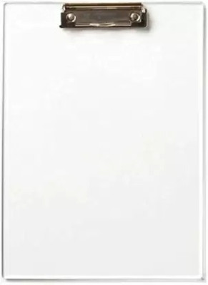 risheeraj Acrylic Exam Pad for School & Office Unbreakable Writing Exam Board(Set of 1, White)