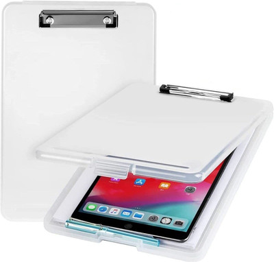 VINSU Plastic Clipboard Storage Case with Pen Holder & Internal Document Compartment(Set of 1, Multicolor)