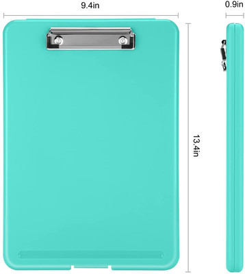 HARSH MART A4 Side-Opening Clip Pad with Clear Visible Top Panel(Set of 1, Multicolor)
