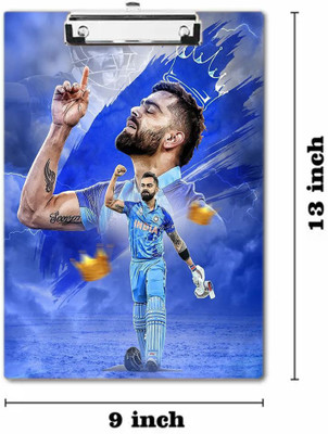 Craft Advertising Virat Kohli 1 Digital reprint examination pad school collage Size 14x10 inch(Set of 1, Multicolor)
