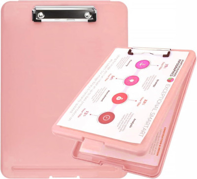 HASTHIP Polypropylene Clip File(Set Of 1, Pink)