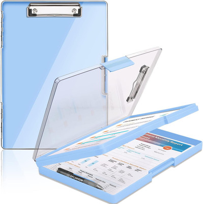 oddpod Heavy-Duty A4 Side-Opening Clip Pad with Clear Visible Top Panel(Set of 1, Black)
