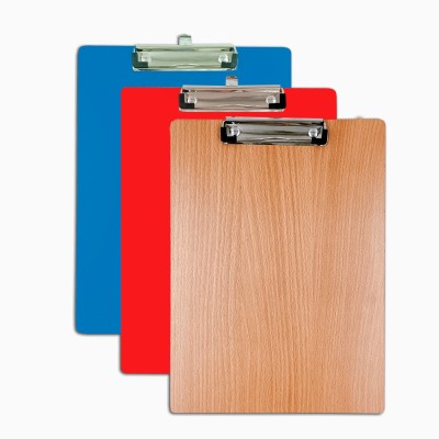 Eduway Wooden Exam Clipboard Lightweight Exampad for Writing (Size- 9.5x13.5 inches)(Set of 3, Multicolor)