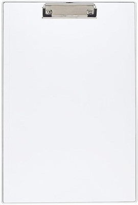 WINTERFELL Transparent Paper Clipboard Writing Pad Clipboards(Set of 1, Silver)