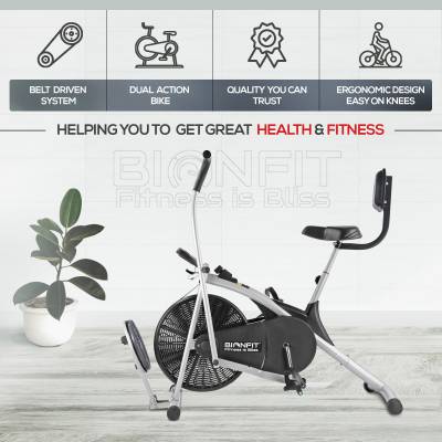 Home exercise bike 2024 with back support