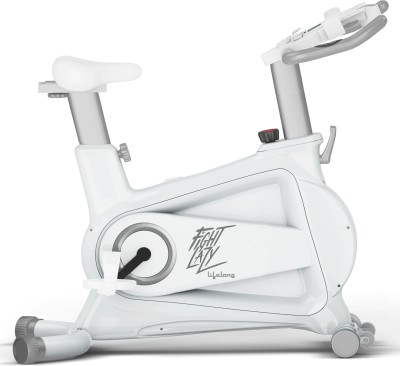 Lifelong LLSB06 Fit Pro Spin Fitness Upright Stationary Exercise Bike(White)