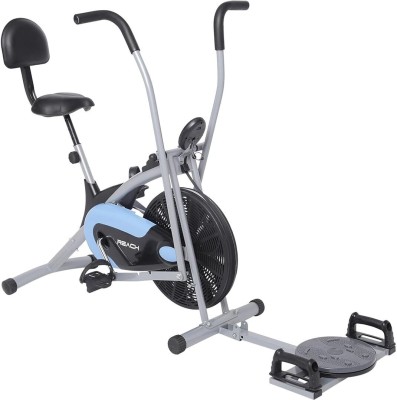 Reach AB-110BPT Air Cycle With Back Support Seat and Twister Exercise Bike Dual-Action Stationary Exercise Bike(Grey)