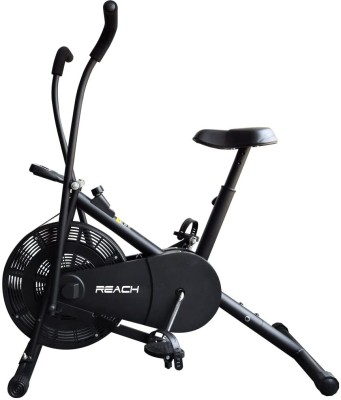 ELEV8 by Reach AB-110 Air Bike Exercise Cycle with Moving or Stationary Handle | Upright Stationary Exercise Bike(Black)