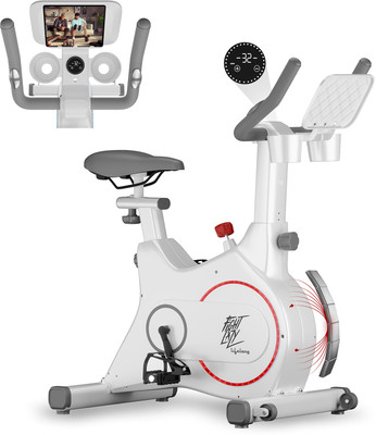 Lifelong LLESB59 Fit Pro Magnetic Spin Upright Stationary Exercise Bike(White)