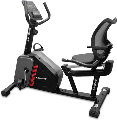 Maxpro MP6060 Home Use Recumbent Exercise Bike with 7kg Fly Wheel,120kgs MaxUser Weight Recumbent Stationary Exercise Bike(Black)