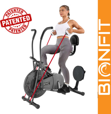 BIONFIT Moving Handle Cycle | Air For Home Gym With Twister & Back Support Dual-Action Stationary Exercise Bike (Multicolor) For Rs. 5399 @ 74% off