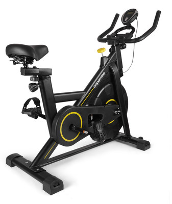 The Cube Exercise Spin Bike | 6.5 Kg Flywheel LCD Monitor| Adjustable Seat Indoor Cycles Exercise Bike(Black)