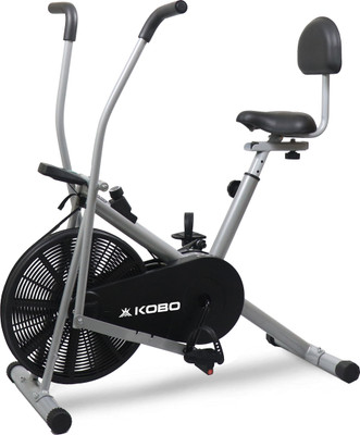 KOBO Air Bike Exercise Cycle For Home 120 Kg User Weight | Exercise Bike For Home Gym Dual-Action Stationary Exercise Bike(Multicolor)