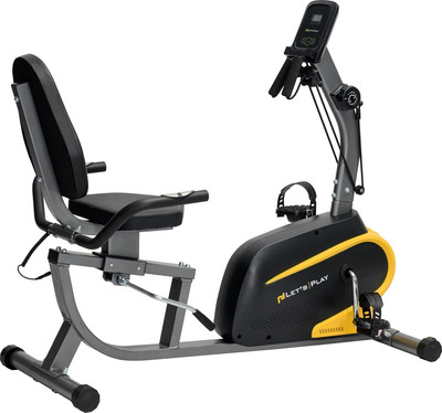 lets play Recumbent Bike for Home with 8-Level Resistance, 120Kg Max User Weight Recumbent Stationary Exercise Bike(Black)