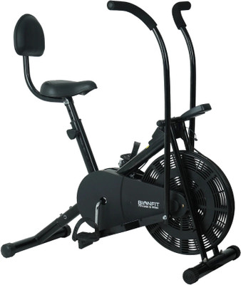 BIONFIT | Air Fitness Cycle For Home| Moving Handles Dual-Action Stationary Exercise Bike(Black)