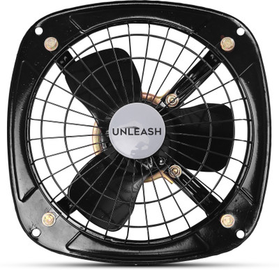 unleash Aero 9 inch Exhaust | Dust Protection | Kitchen Use | Bathroom Use 230 mm Exhaust Fan(Black)