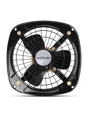 unleash Aero 9 inch Exhaust | Dust Protection | Kitchen Use | Bathroom Use 230 mm Exhaust Fan(Black)