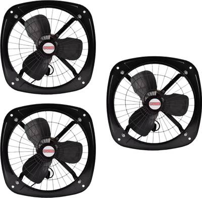 Sameer 230mm High Speed Exhaust Fan (Black) Pack of 3 230 mm Silent Operation 3 Blade Exhaust Fan